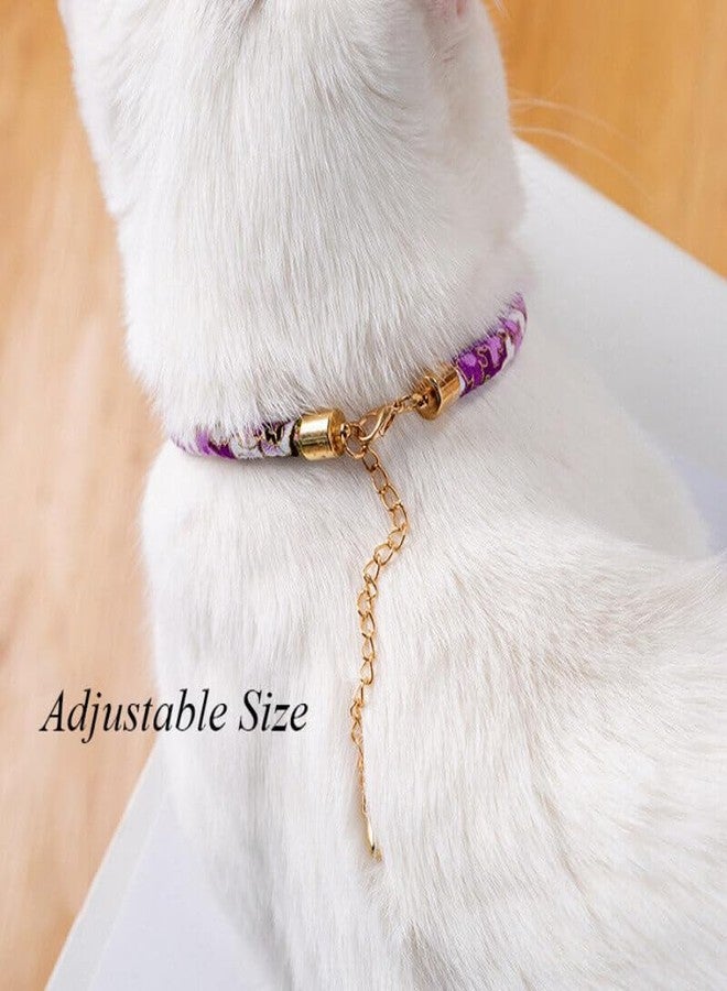 KittuPet 1 pcs Dog Collar with Bells for Small Dogs, Cute Rainbow Flower Necklace for Puppies/Cats, Adjustable Necklace for Female Dogs Kitten Suitable for All Breeds Random Color Size Extra Small - Image 2